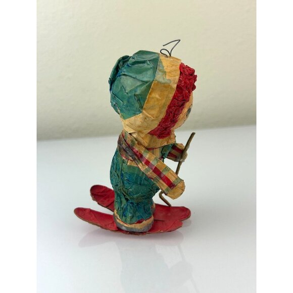Rare Paper Mache Raggedy Andy Skiing Ornament Vintage Handmade Christmas READ - Picture 10 of 16